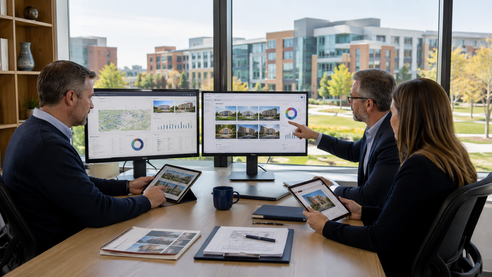 Professional asset oversight using field verification and digital portfolio information