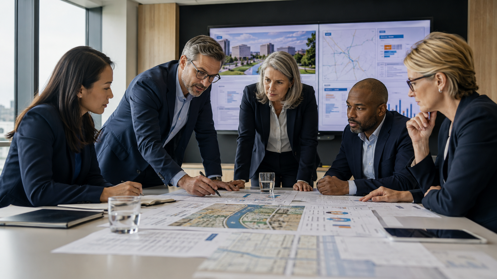 Senior advisors conducting a multidisciplinary procurement and commercial-strategy review